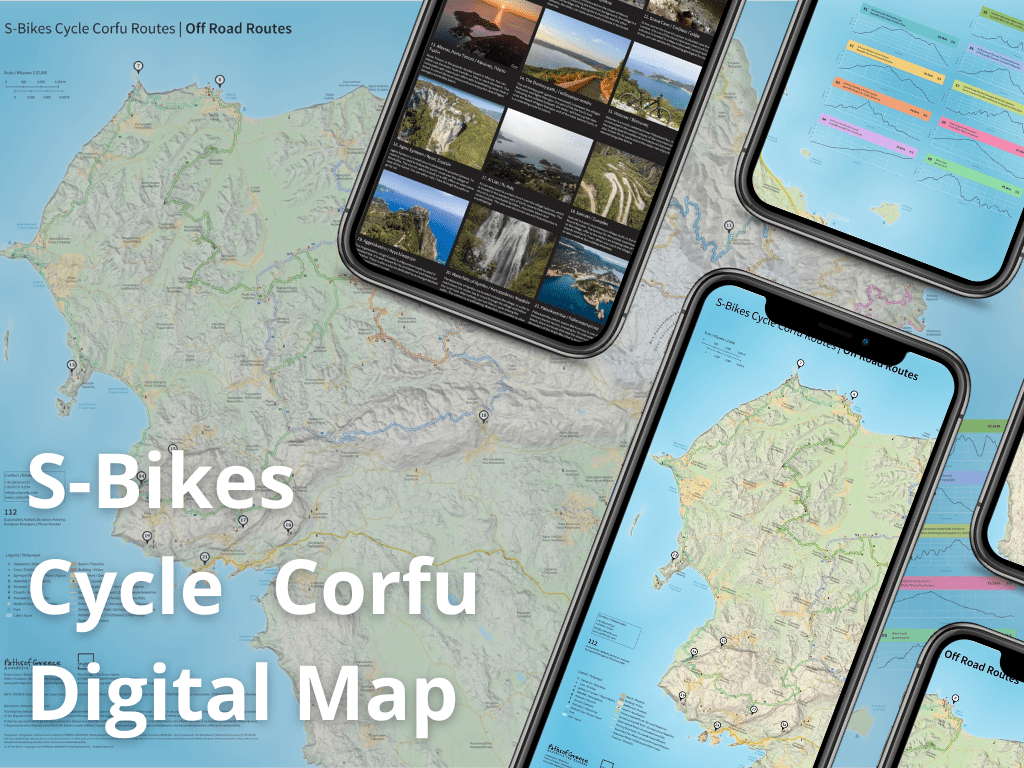Corfu Cycling Map